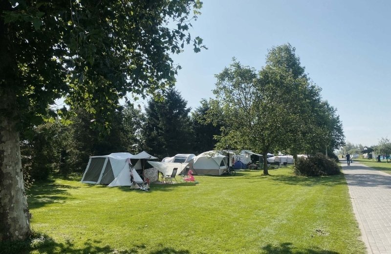 Pitch with private sanitary facilities